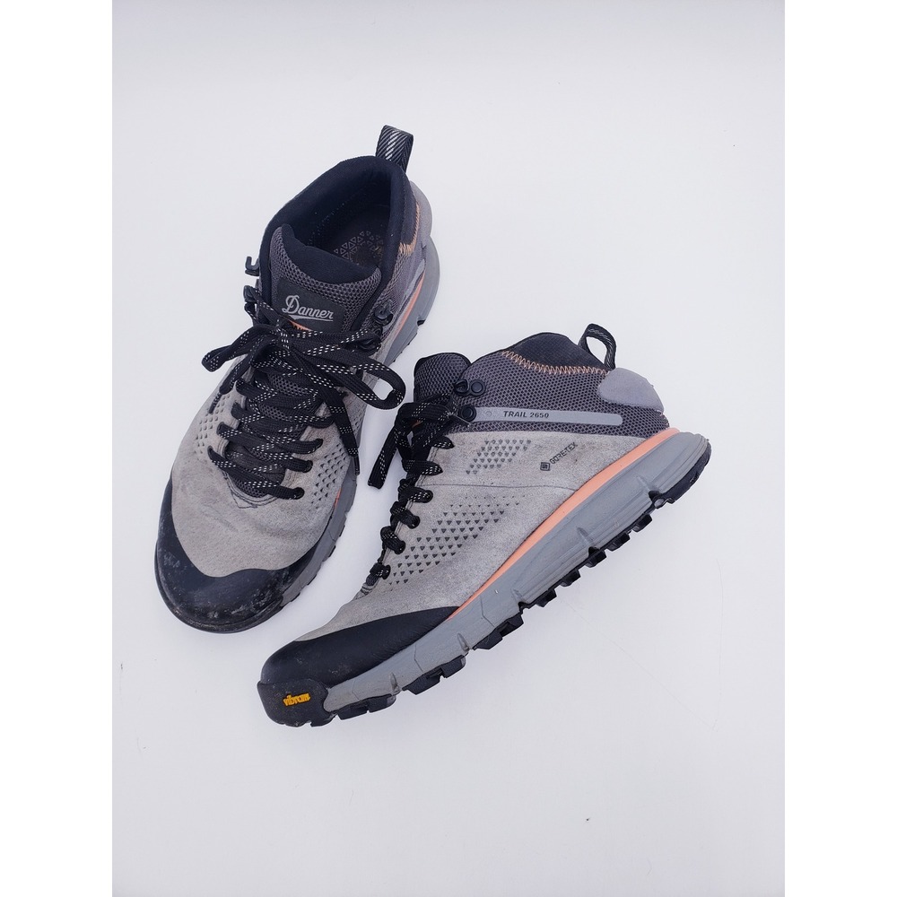 Danner Trail 2650 Mid GTX Hiking Boots Dark Salmon Gray Gore-Tex Vibram Women 9